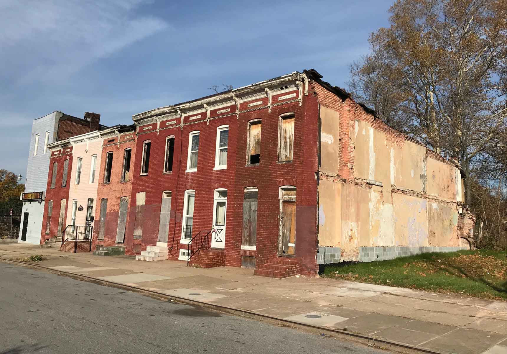Vacant rowhouses